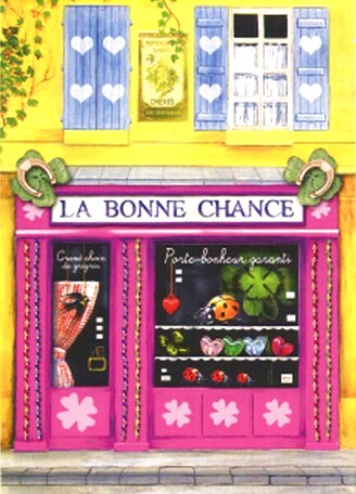 画像1: フランス製　ショップのポストカード　ラッキーショップ (1)