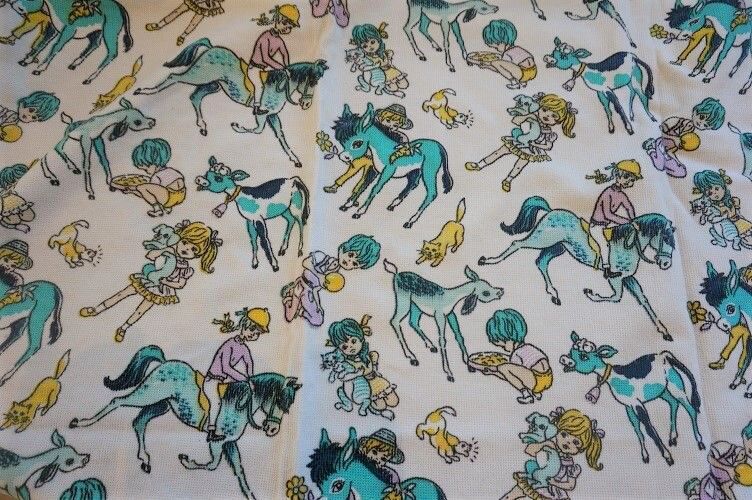 イギリス製 ヴィンテージファブリック 子供柄 - ラメゾンブランシュ  